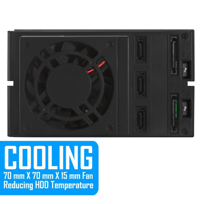 Kingwin Hard Drive Enclosure for Computer PC Case Internal 3 Bay Hot Swap for 3.5â€ HDD SSD, SATA Backplane Aluminum Trayless Mobile Rack, Support SATA I/II/III & SAS I/II 6 Gbps Performance - Image 4